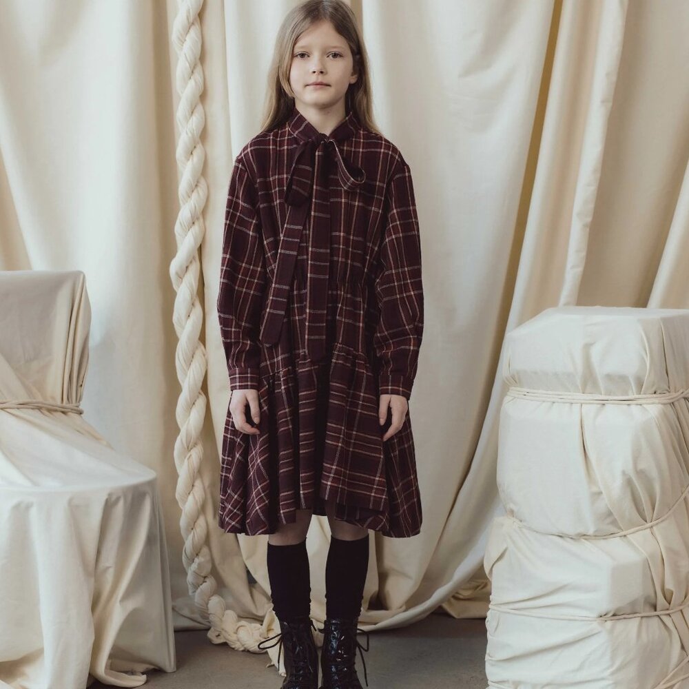 NWT UNLABEL KACEY DRESS-Iron Oxide Square